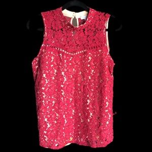 Red Lacy Sleeveless top